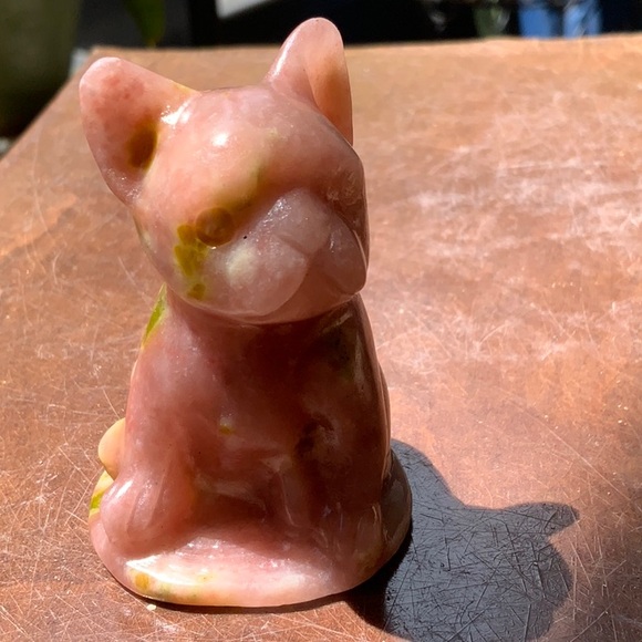 COPY - TOURMALINE HAND CARVED DOG - Picture 5 of 6